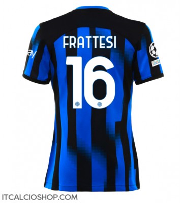 Inter Milan Davide Frattesi #16 Prima Maglia Femmina 2023-24 Manica Corta